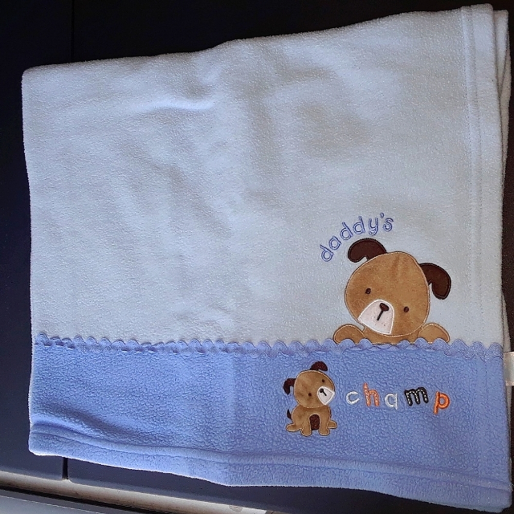 Light and Dark Blue Blanket Throw